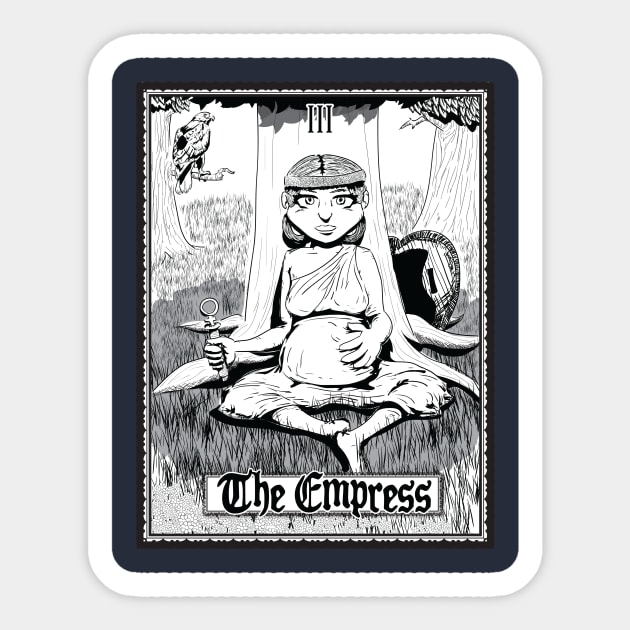 The Empress Tarot Card Sticker by BunnyMaelstrom